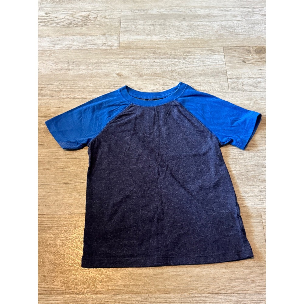 Cat & Jack Boys 5T Raglan T-Shirt Navy Royal Blue Heathered Short Sleeve Tee